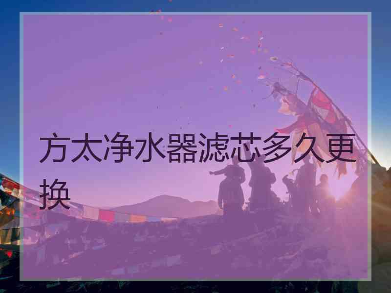 方太净水器滤芯多久更换