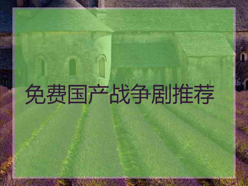 免费国产战争剧推荐