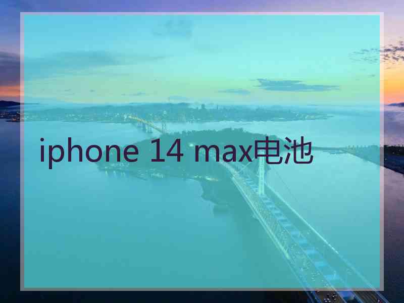 iphone 14 max电池