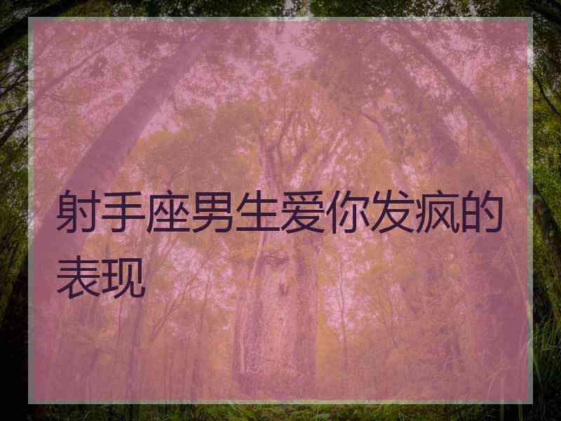 射手座男生爱你发疯的表现