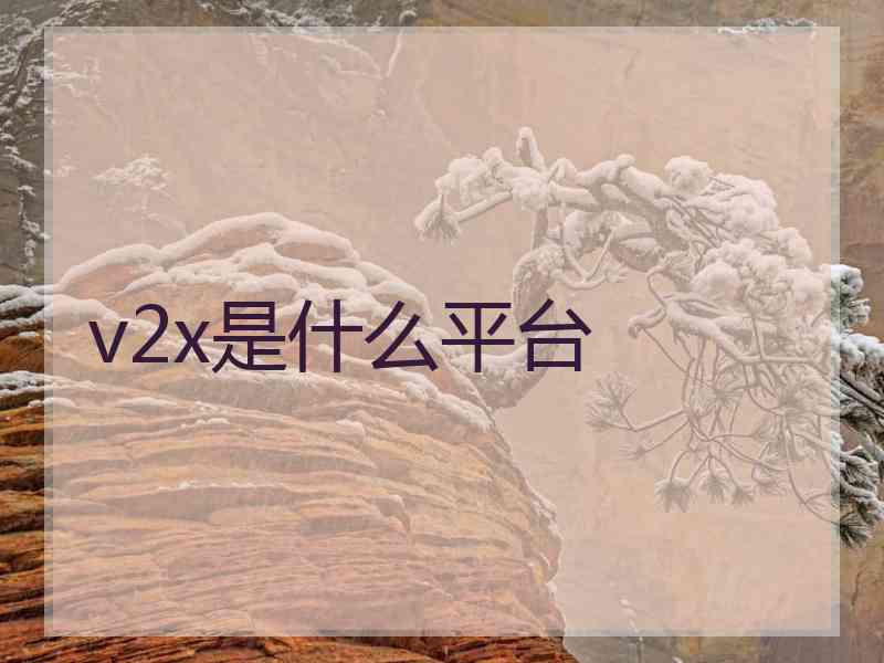 v2x是什么平台