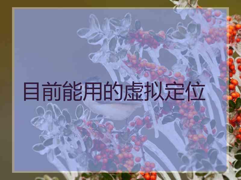 目前能用的虚拟定位
