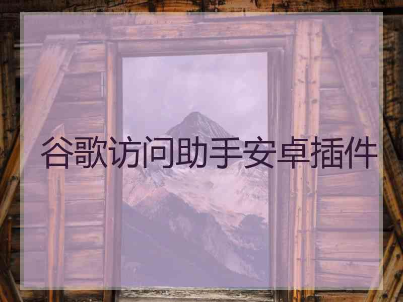 谷歌访问助手安卓插件