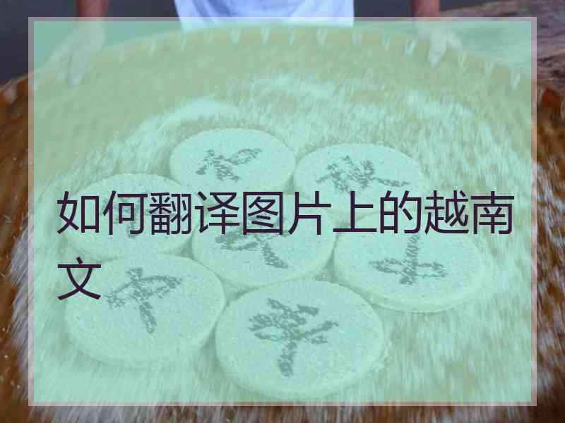 如何翻译图片上的越南文