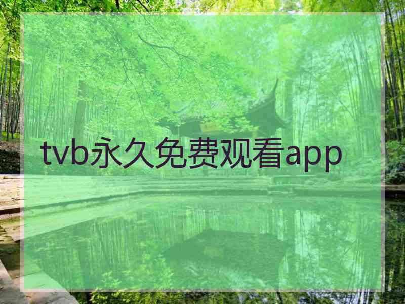 tvb永久免费观看app