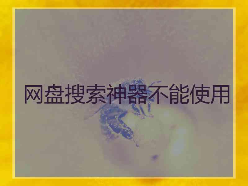 网盘搜索神器不能使用