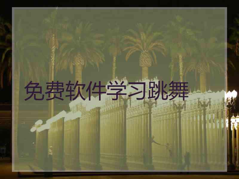 免费软件学习跳舞
