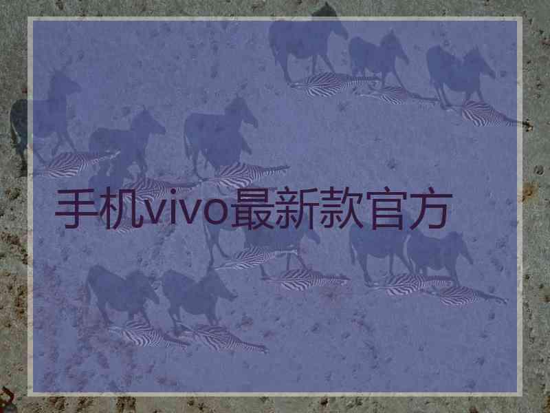 手机vivo最新款官方