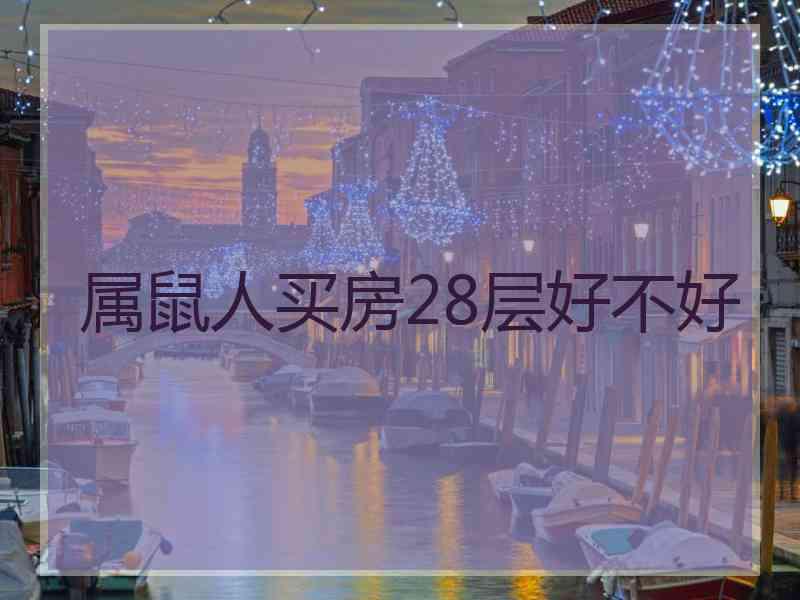 属鼠人买房28层好不好