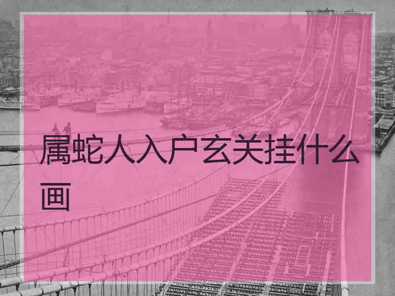 属蛇人入户玄关挂什么画