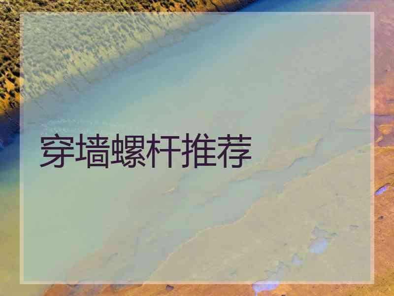 穿墙螺杆推荐