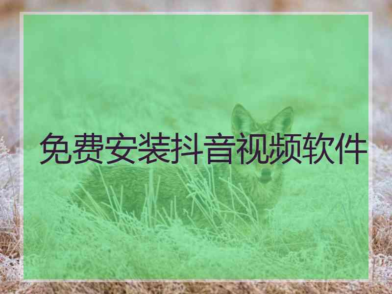 免费安装抖音视频软件