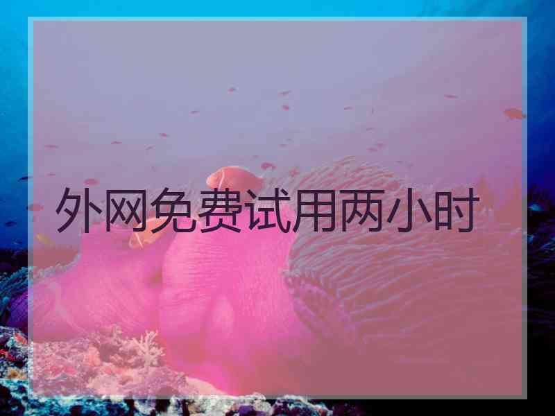外网免费试用两小时