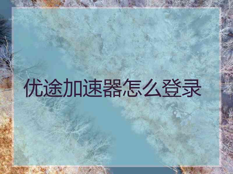 优途加速器怎么登录