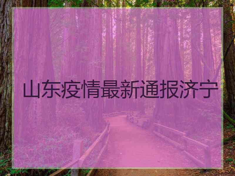 山东疫情最新通报济宁
