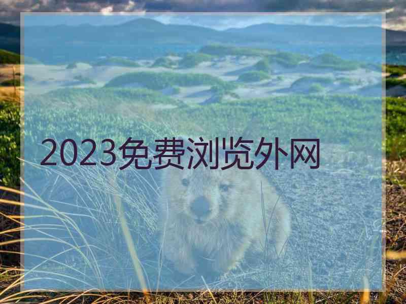 2023免费浏览外网