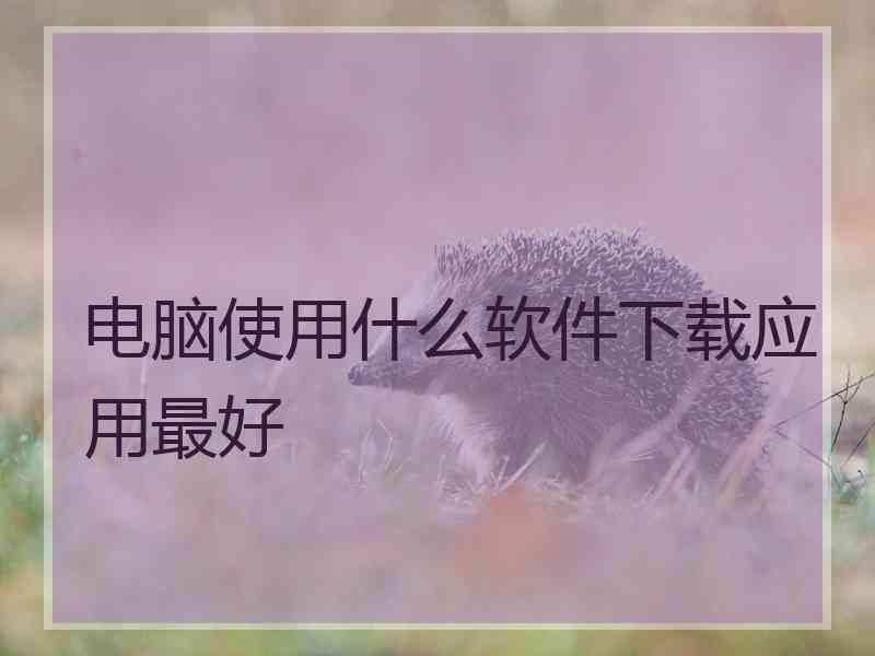 电脑使用什么软件下载应用最好