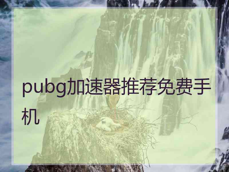 pubg加速器推荐免费手机