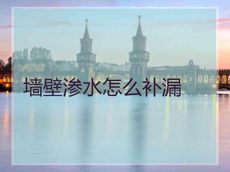 墙壁渗水怎么补漏