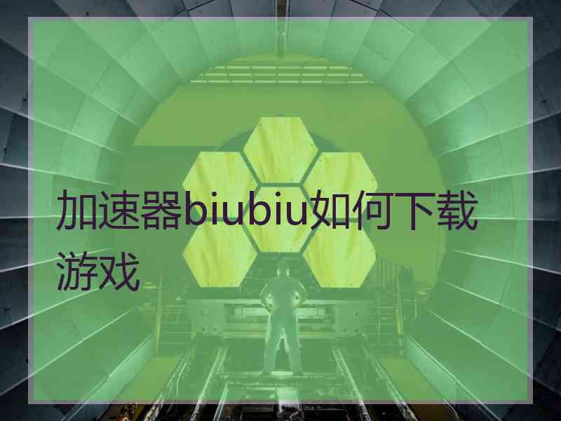 加速器biubiu如何下载游戏