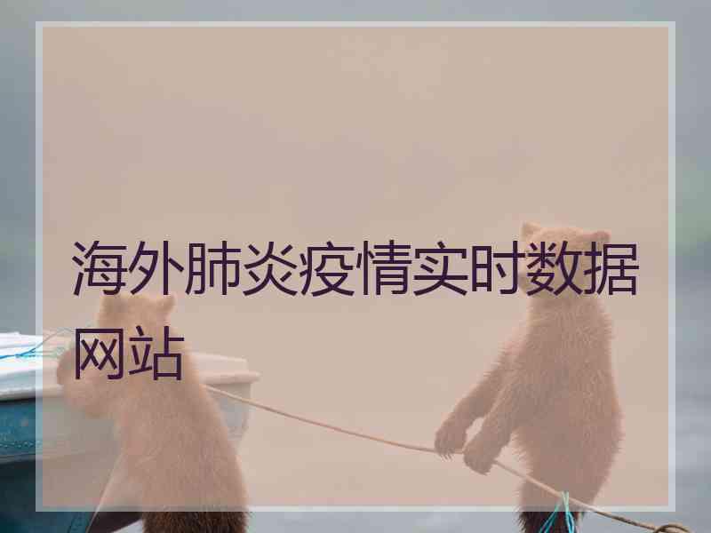 海外肺炎疫情实时数据网站