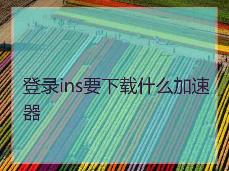 登录ins要下载什么加速器