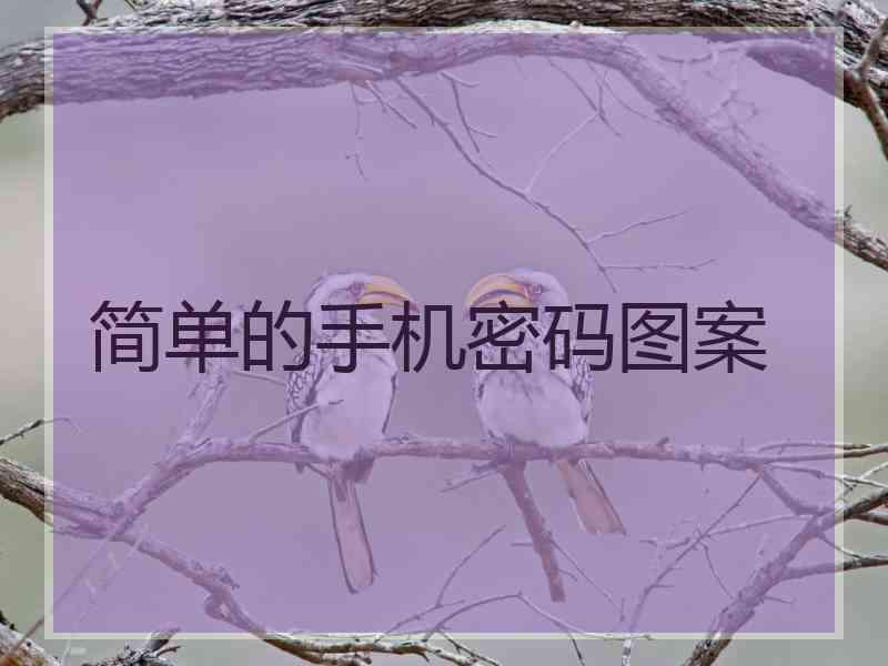 简单的手机密码图案