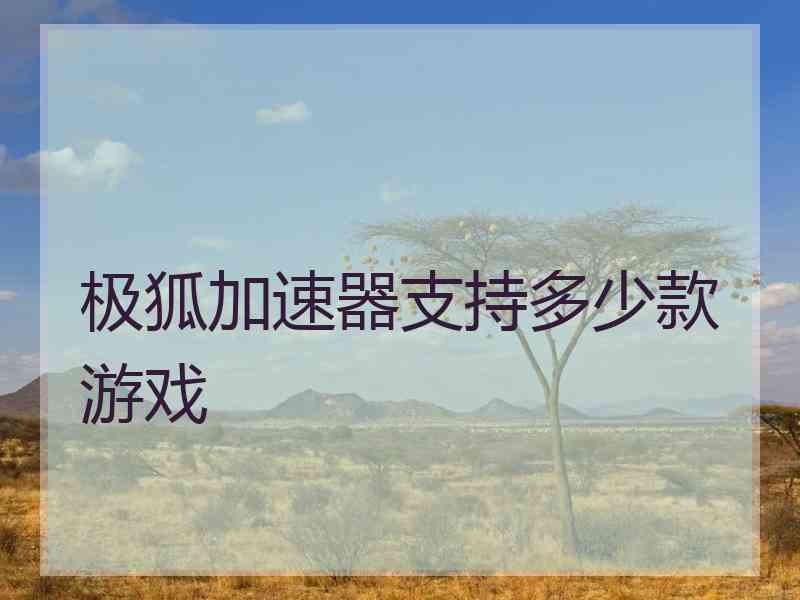 极狐加速器支持多少款游戏
