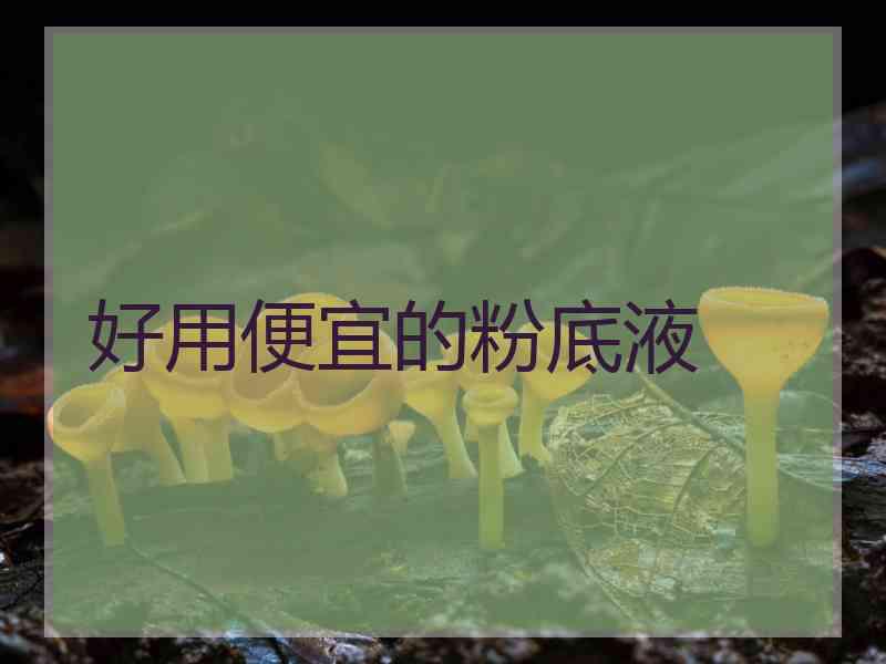 好用便宜的粉底液