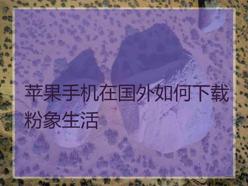 苹果手机在国外如何下载粉象生活