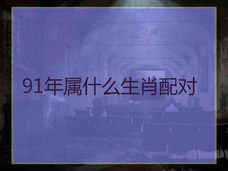 91年属什么生肖配对