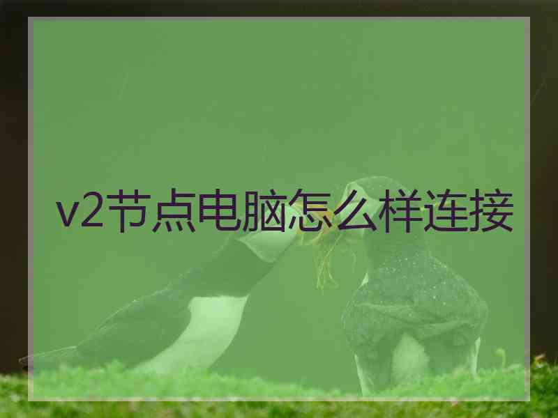 v2节点电脑怎么样连接