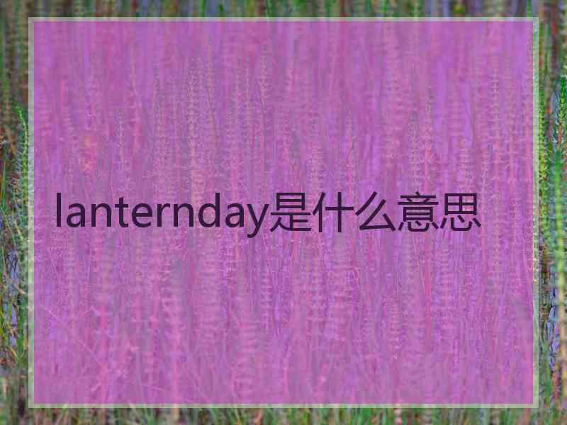 lanternday是什么意思
