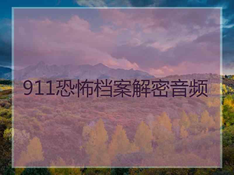 911恐怖档案解密音频