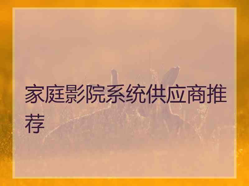 家庭影院系统供应商推荐