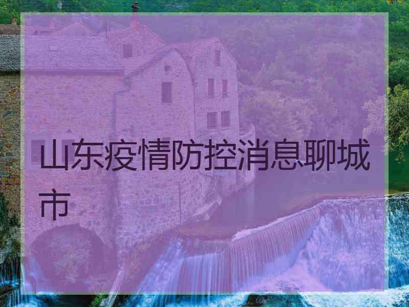 山东疫情防控消息聊城市