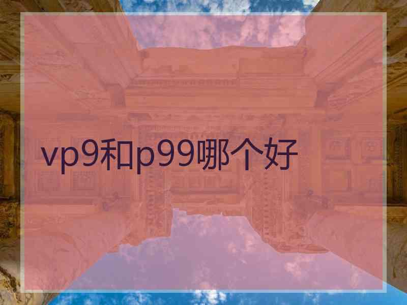vp9和p99哪个好