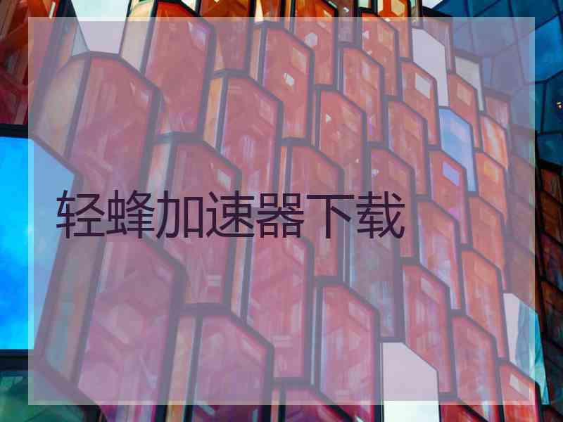 轻蜂加速器下载