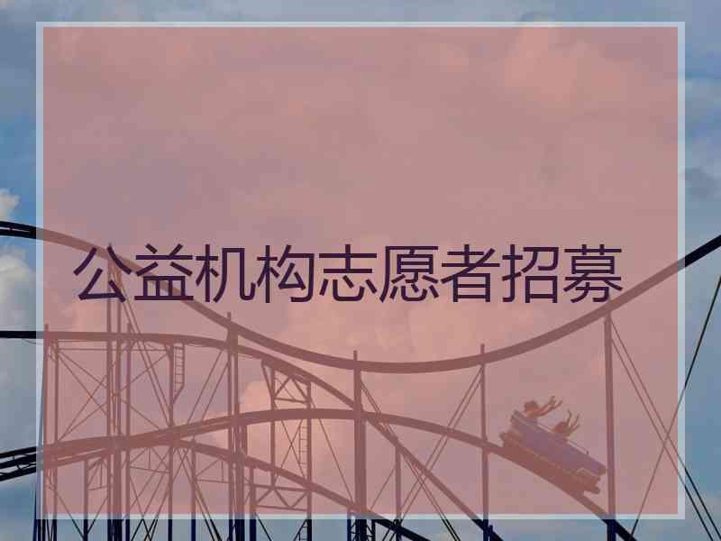 公益机构志愿者招募
