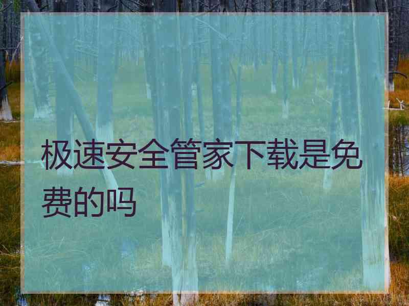 极速安全管家下载是免费的吗