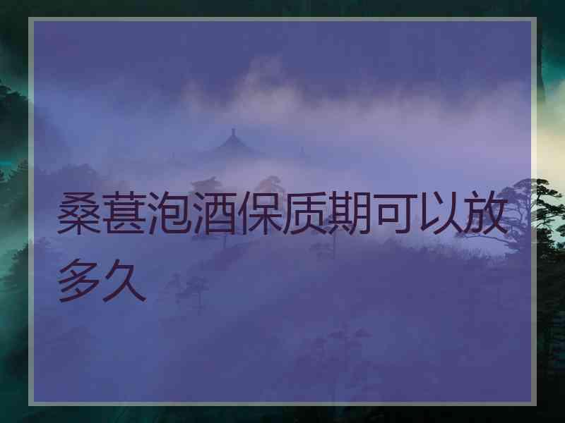 桑葚泡酒保质期可以放多久