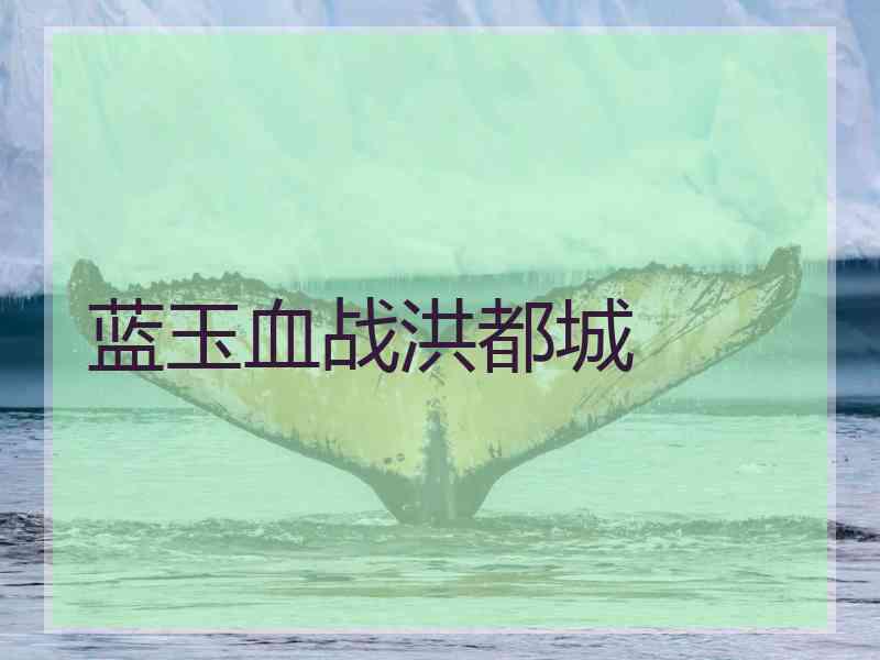 蓝玉血战洪都城