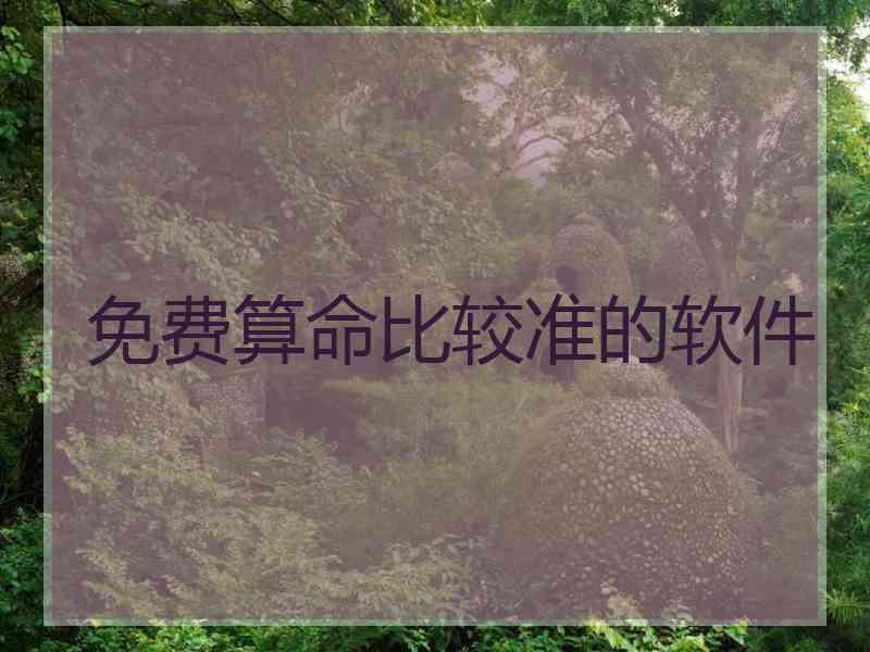 免费算命比较准的软件