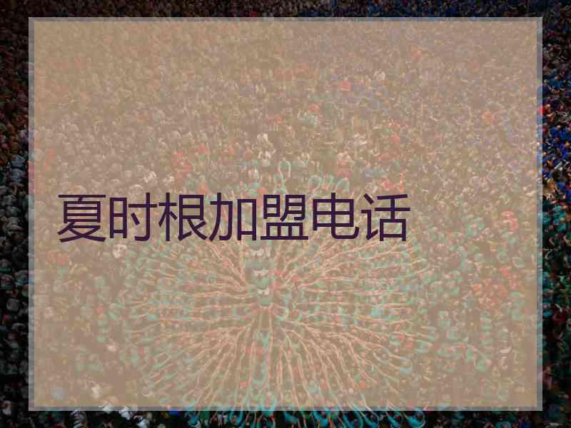 夏时根加盟电话