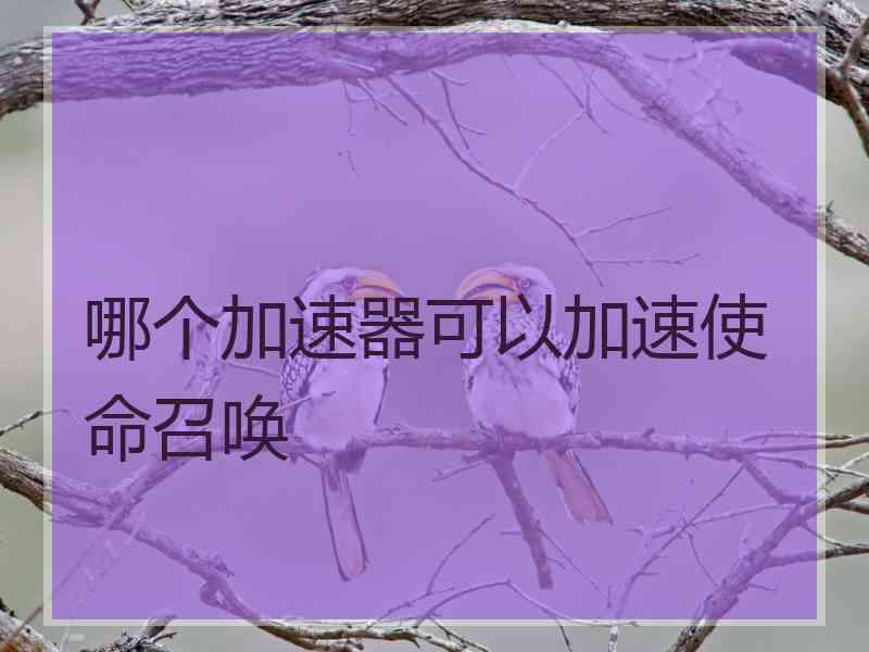 哪个加速器可以加速使命召唤