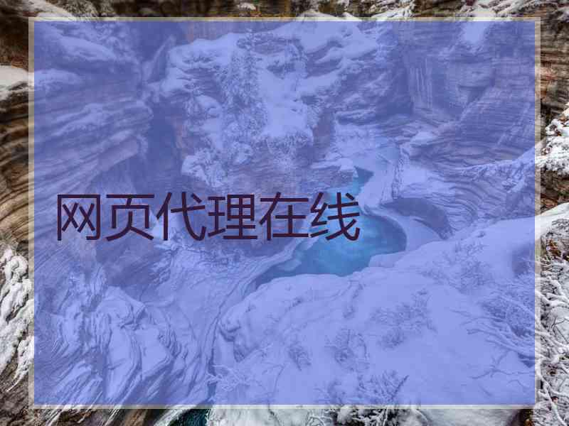 网页代理在线