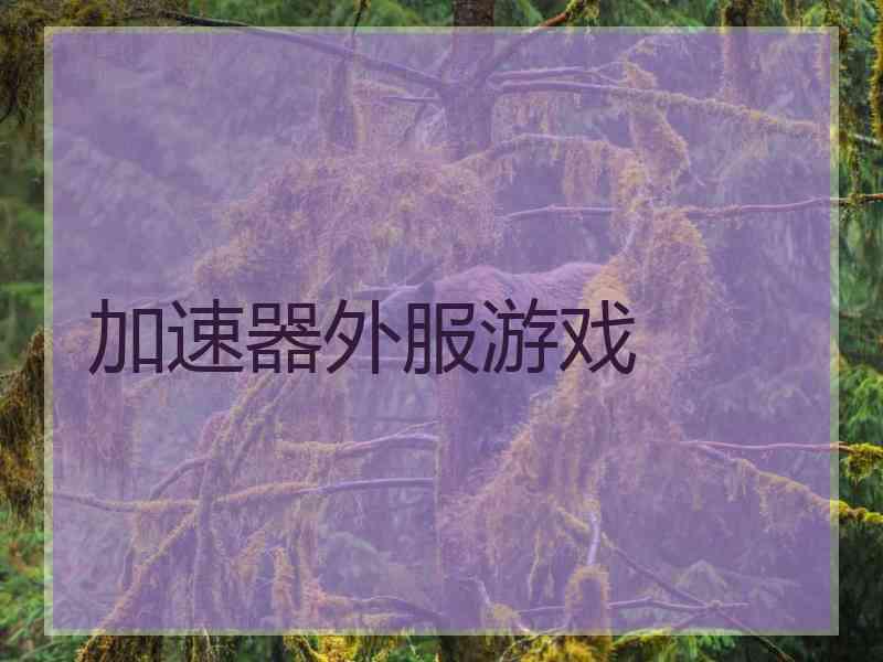 加速器外服游戏