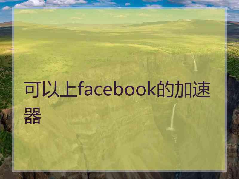 可以上facebook的加速器