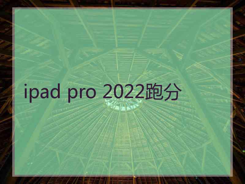 ipad pro 2022跑分