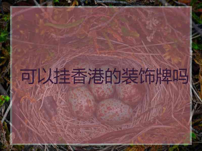 可以挂香港的装饰牌吗